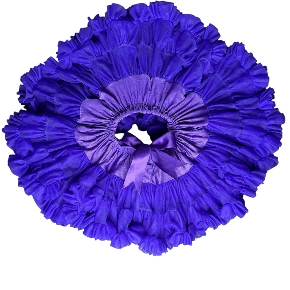 Oopsy Daisy Pettiskirt Poofy Frilly Ballet Tutu Skirt with Bow Purple 12 Months